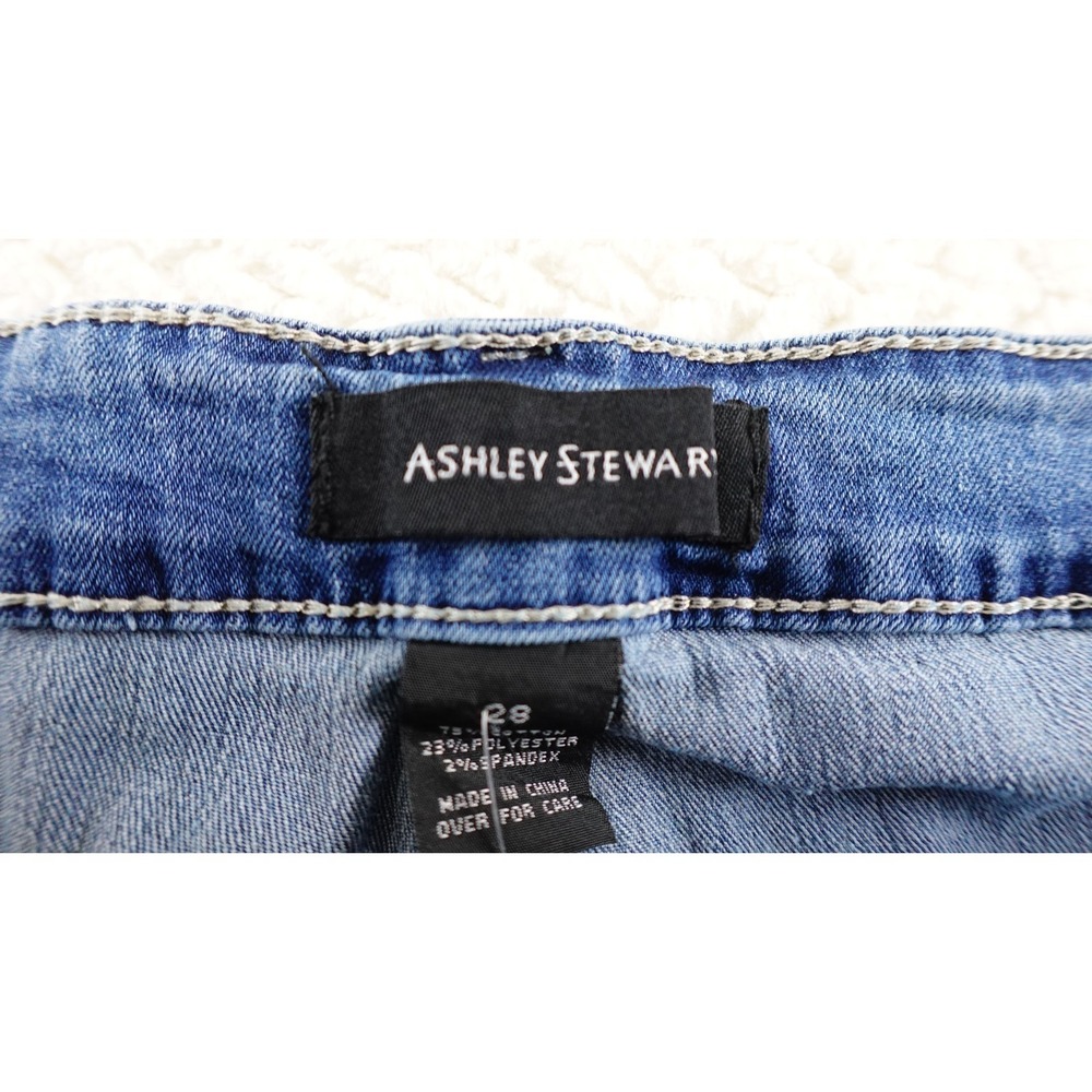 Ashley Stewart oedestruct denim  Jeans Size 28 New  Slim Stretchy - Picture 7 of 14
